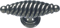 30pk Twister T Knob Pewter Kitchen Cupboard Door Handle 30pk Twister T Knob Pewter Kitchen Cupboard Door Handle